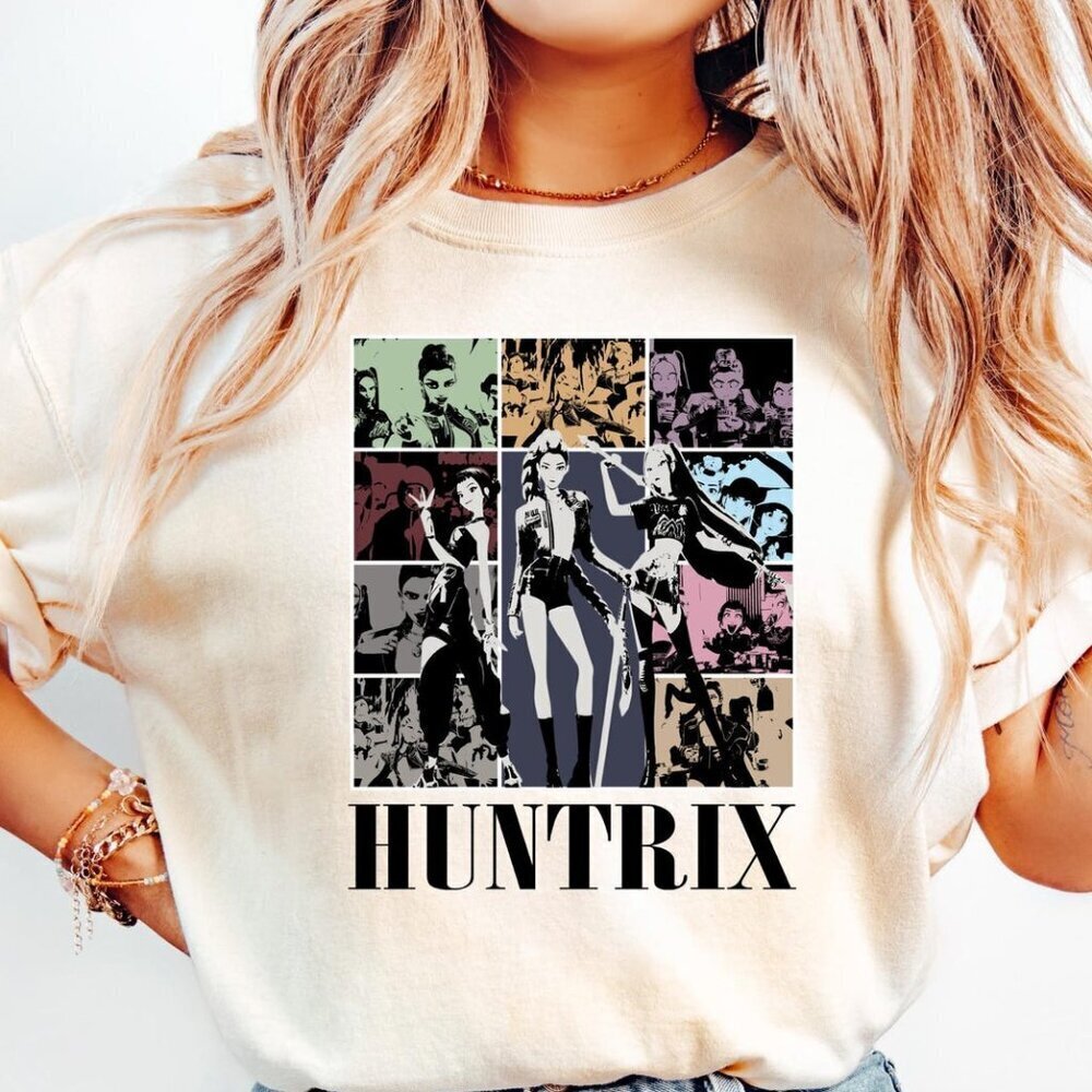 Kpop Huntrix Shirt  Demon Hunters Mira Rumi Zoey Saja Boys K-pop Unisex Tee .
